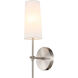 Mel 1 Light 5 inch Burnished Nickel Wall sconce Wall Light
