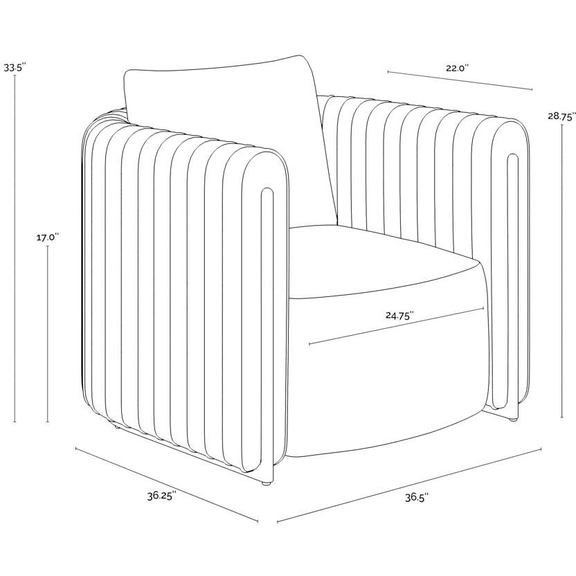 Alix Cantina Black Lounge Chair