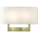 Allison 2 Light 15 inch Antique Brass ADA Wall Sconce Wall Light, Large