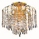 Falls 4 Light 16 inch Gold Flush Mount Ceiling Light in Royal Cut