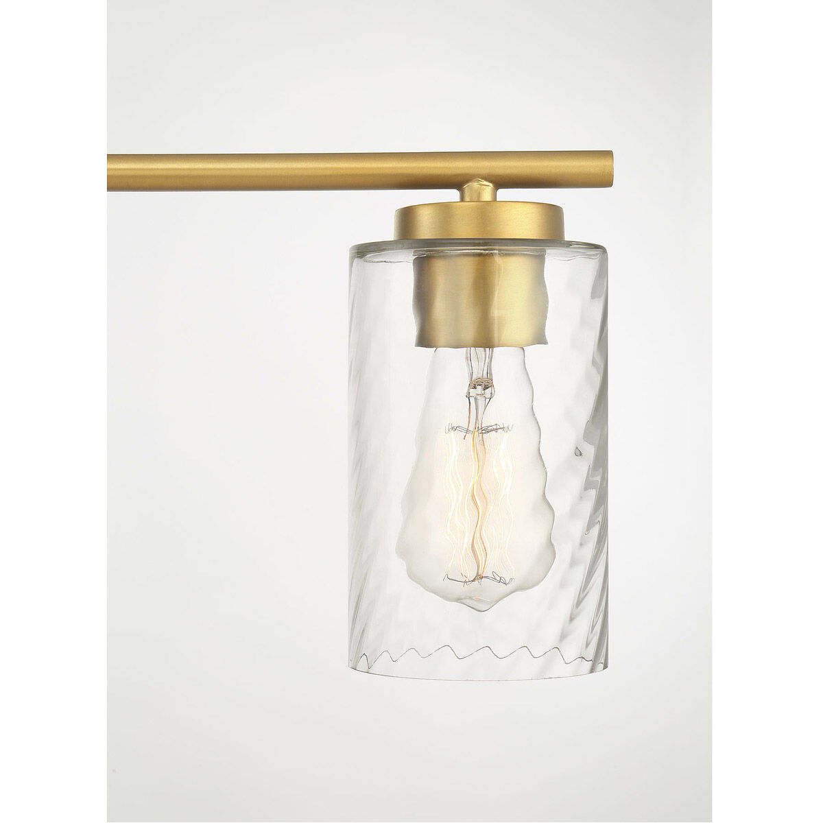 Transitional 4 Light 32 inch Natural Brass Bathroom Vanity Light Wall Light