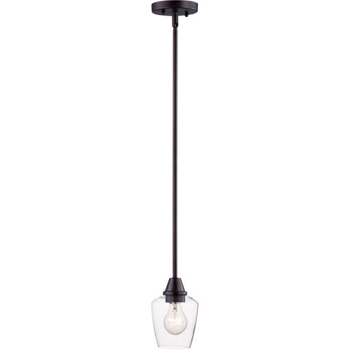 Goblet LED 5 inch Oil Rubbed Bronze Mini Pendant Ceiling Light in Bronze and Antique Brass