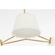 Richard June Hale 3 Light 36 inch Estate Brass Chandelier Ceiling Light in Standard