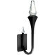 Beyond Plumeria LED 10 inch Black ADA Wall Sconce Wall Light