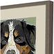 Dog Collage Brown and Multi and Rust and Teal Framed Art