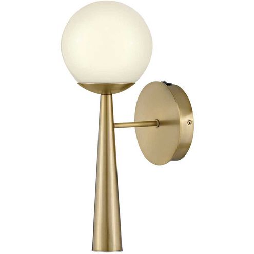Izzy LED 6 inch Lacquered Brass Sconce Wall Light