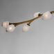 Blossom LED 17.25 inch Natural Aged Brass Multi-Light Pendant Ceiling Light