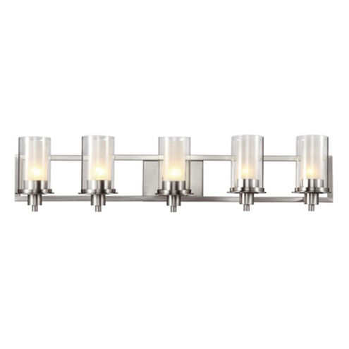 Odyssey 5 Light 38 inch Brushed Nickel Vanity Bar Wall Light