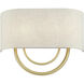 Stratton 2 Light 15 inch Soft Gold ADA ADA Sconce Wall Light