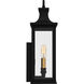 Abernathy Outdoor Wall Lantern in Matte Black, Small