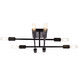 Script 8 Light 19 inch Black Flush Mount Ceiling Light