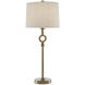 Germaine 34 inch 150 watt Antique Brass Table Lamp Portable Light