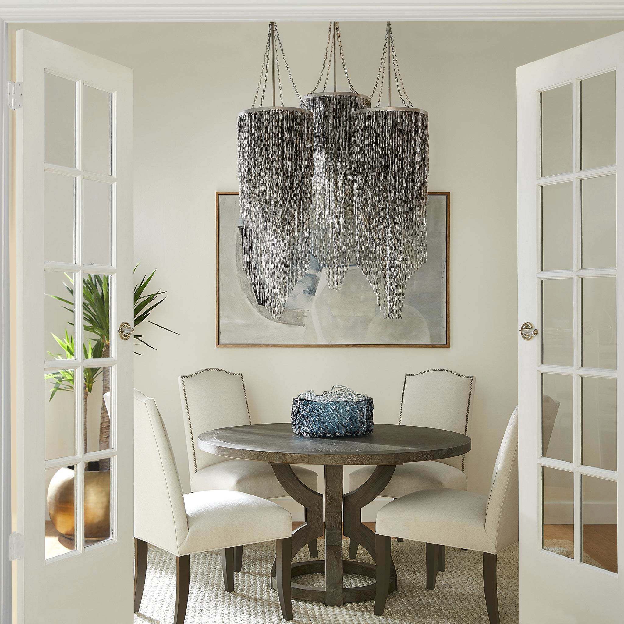 Washed oak dining table and chairs sale