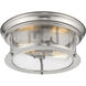 Sonna 2 Light 13.5 inch Brushed Nickel Flush Mount Ceiling Light