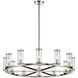Revolve 12 Light 32.75 inch Clear Glass and Polished Nickel Chandelier Ceiling Light