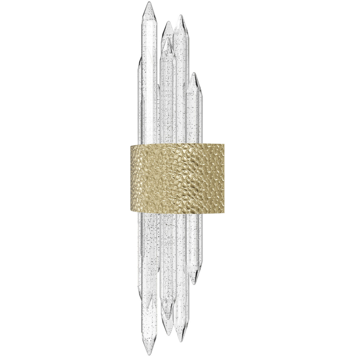 Aspen Wall Sconce Wall Light in Hammered Brushed Brass