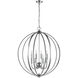 Venue 8 Light 32 inch Chrome with Clear Chandelier Ceiling Light