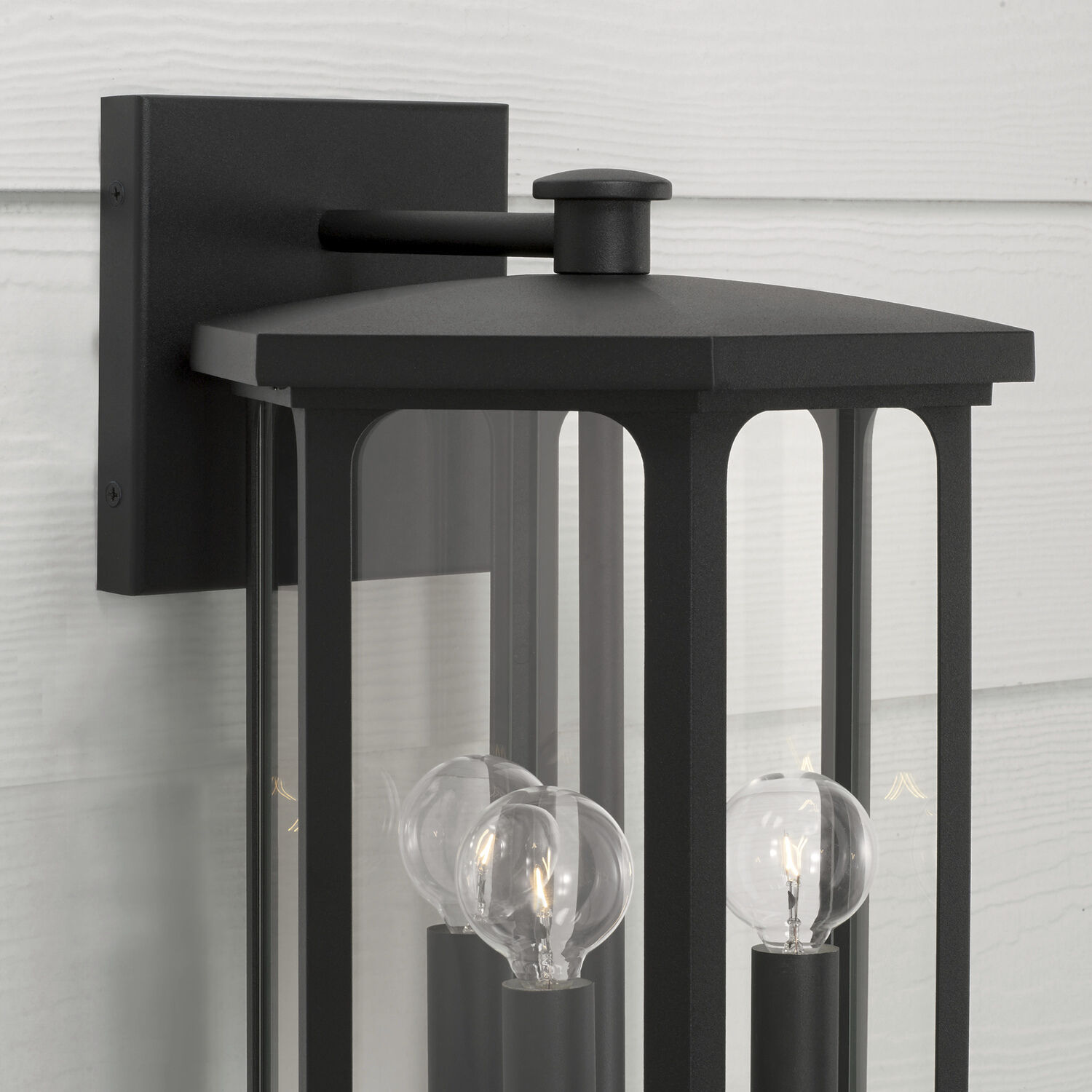 Walton 3 Light 16 inch Black Outdoor Wall Lantern