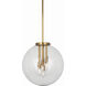 Zoltar 6 Light 15 inch Antique Brass Pendant Ceiling Light