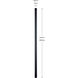Accessory 84 inch Black Post