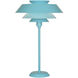 Pierce 26.5 inch 150.00 watt Egg Blue Gloss Finish Table Lamp Portable Light