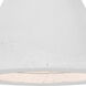 Gala LED Satin Nickel Cord Pendant Ceiling Light in White Glass