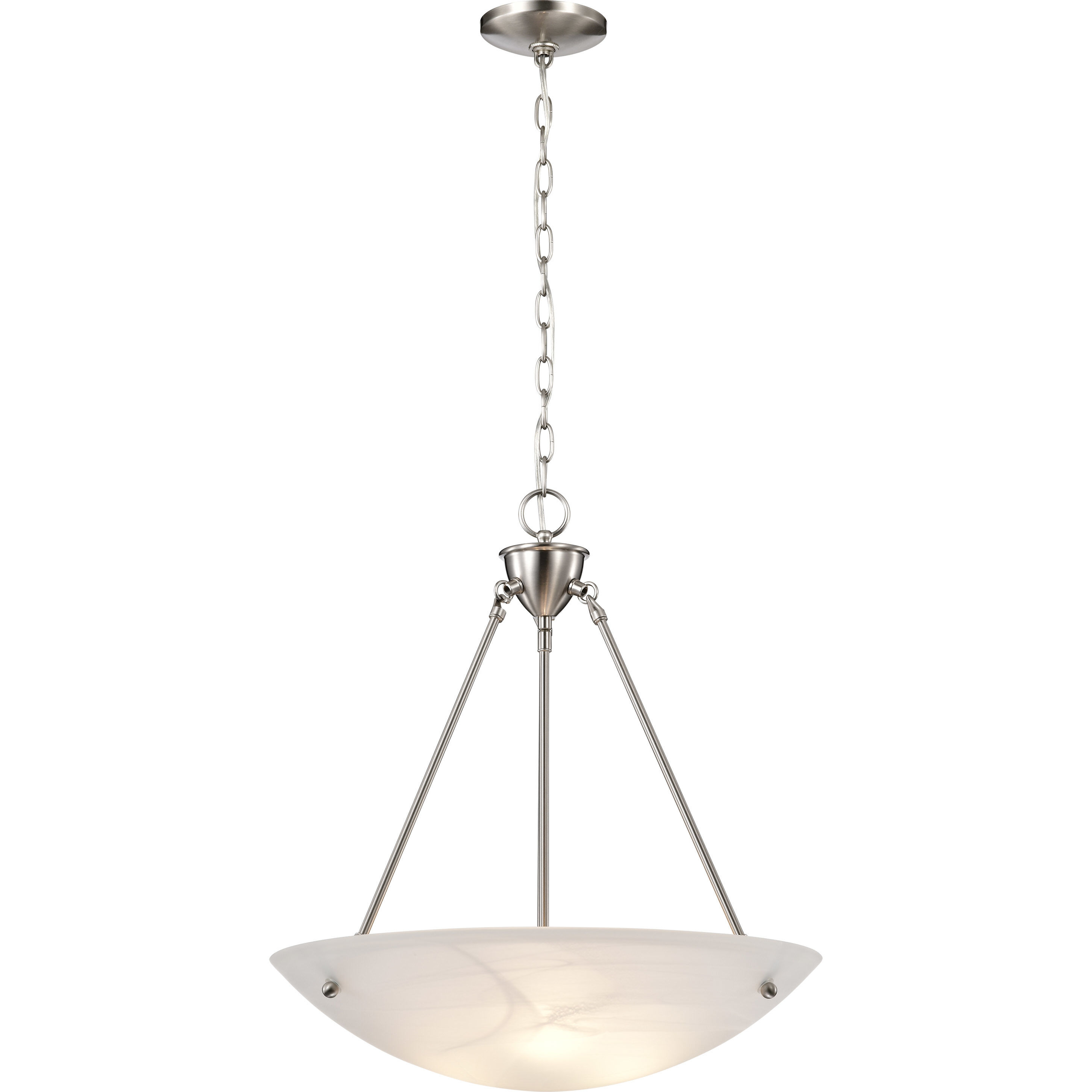 Brentwood 3 Light 23 inch Brushed Nickel Pendant Ceiling Light