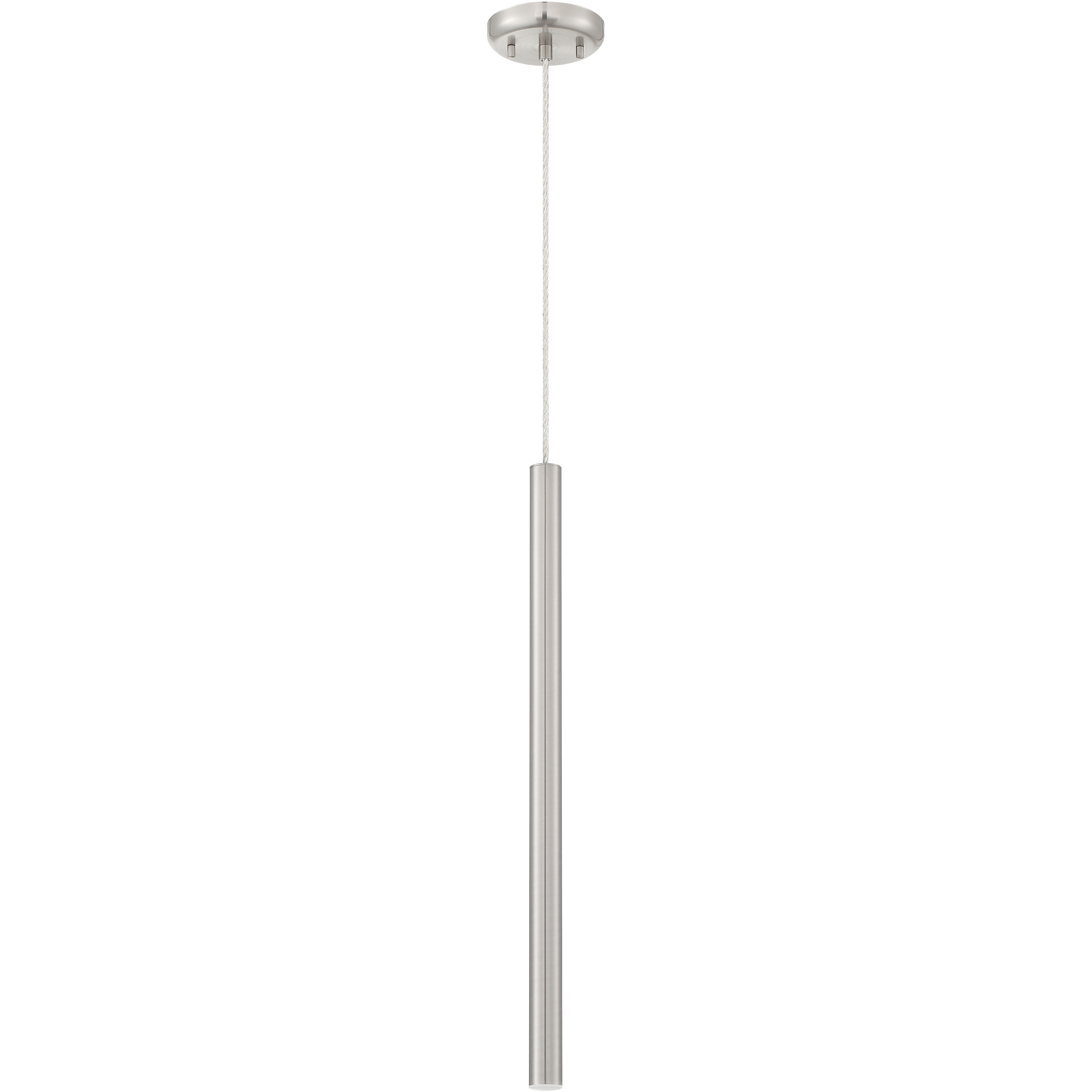 Forest LED 4.75 inch Brushed Nickel Pendant Ceiling Light in Brushed Nickel Steel, 1, 3