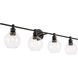Collier 4 Light 38 inch Black Wall sconce Wall Light
