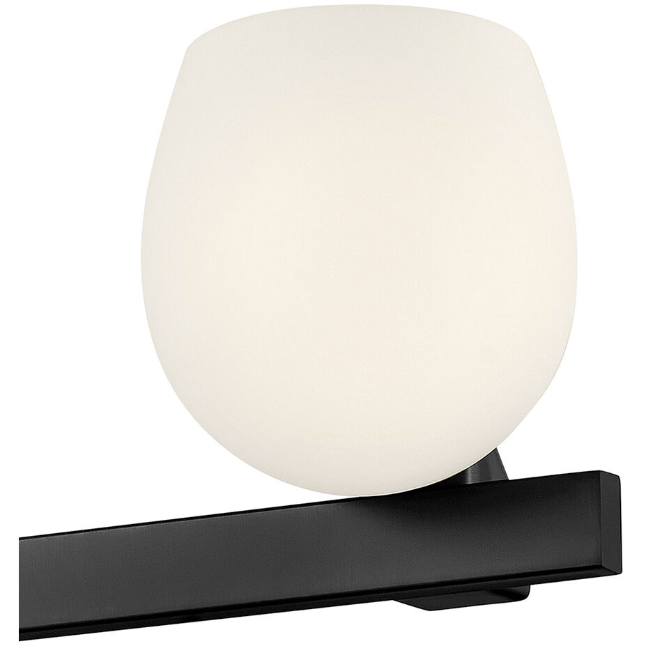 Mae 3 Light 24 inch Black Bath Light Wall Light