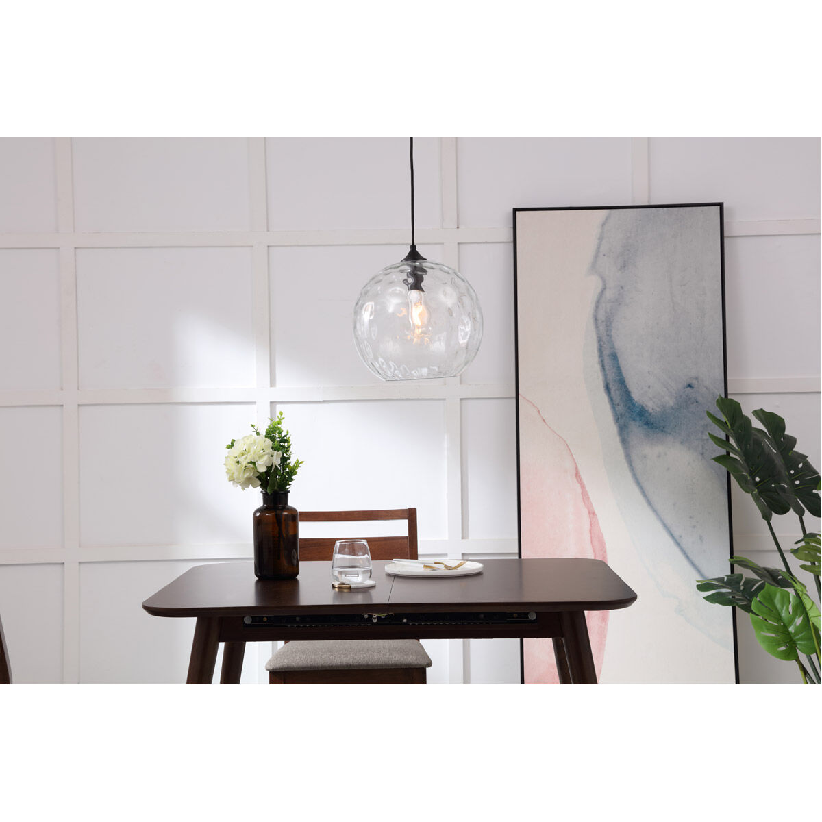 Gibson 1 Light 12 inch Black Pendant Ceiling Light