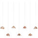 Catrice 7 Light 58 inch Natural Shell and Silver Multi-Drop Pendant Ceiling Light