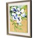 Florals Collection Silver Leaf Wood Shadow Box Style With Gold Wash Edging And Black Side Framed Art