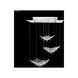 Contemporary 5 Light 22 inch Silver Crystal Chandelier Ceiling Light
