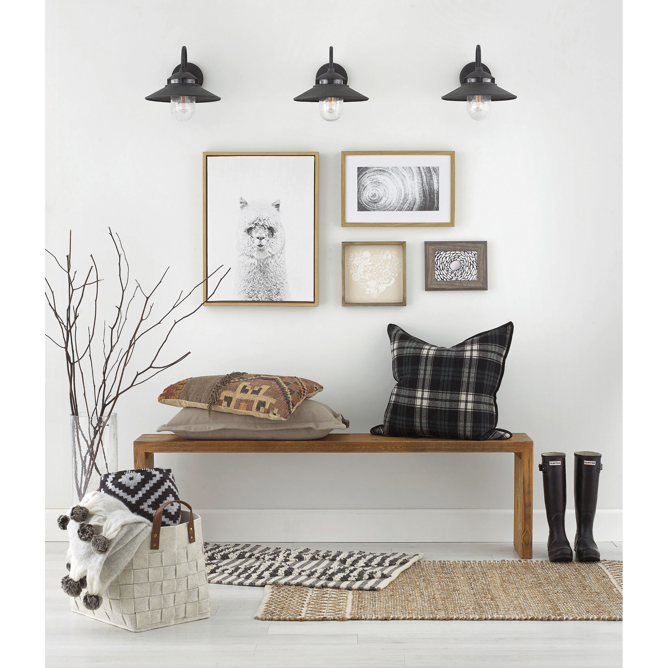 Atwell Outdoor Wall Mount Lantern in Aged Zinc, Small