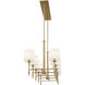 Ali 10 Light 17 inch Brushed Natural Brass Chandelier Ceiling Light