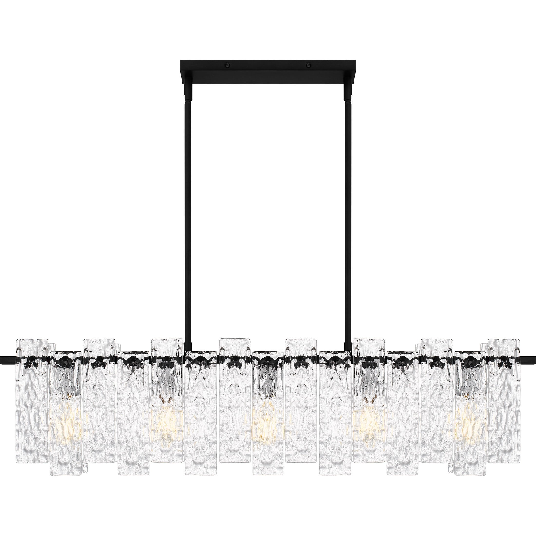 Caspian 5 Light 39.5 inch Matte Black Island Light Ceiling Light