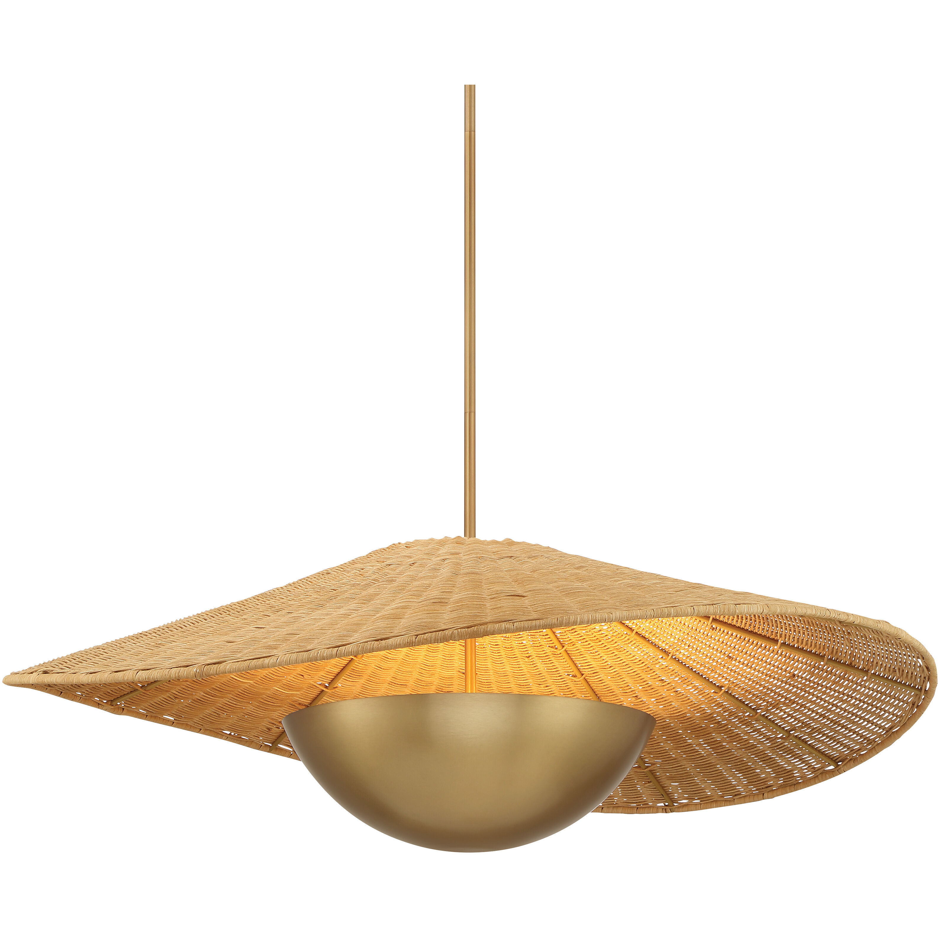 Nestor 3 Light 36 inch Legacy Brass Pendant Ceiling Light