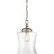 Modern 1 Light 9.75 inch Polished Nickel Mini-Pendant Ceiling Light
