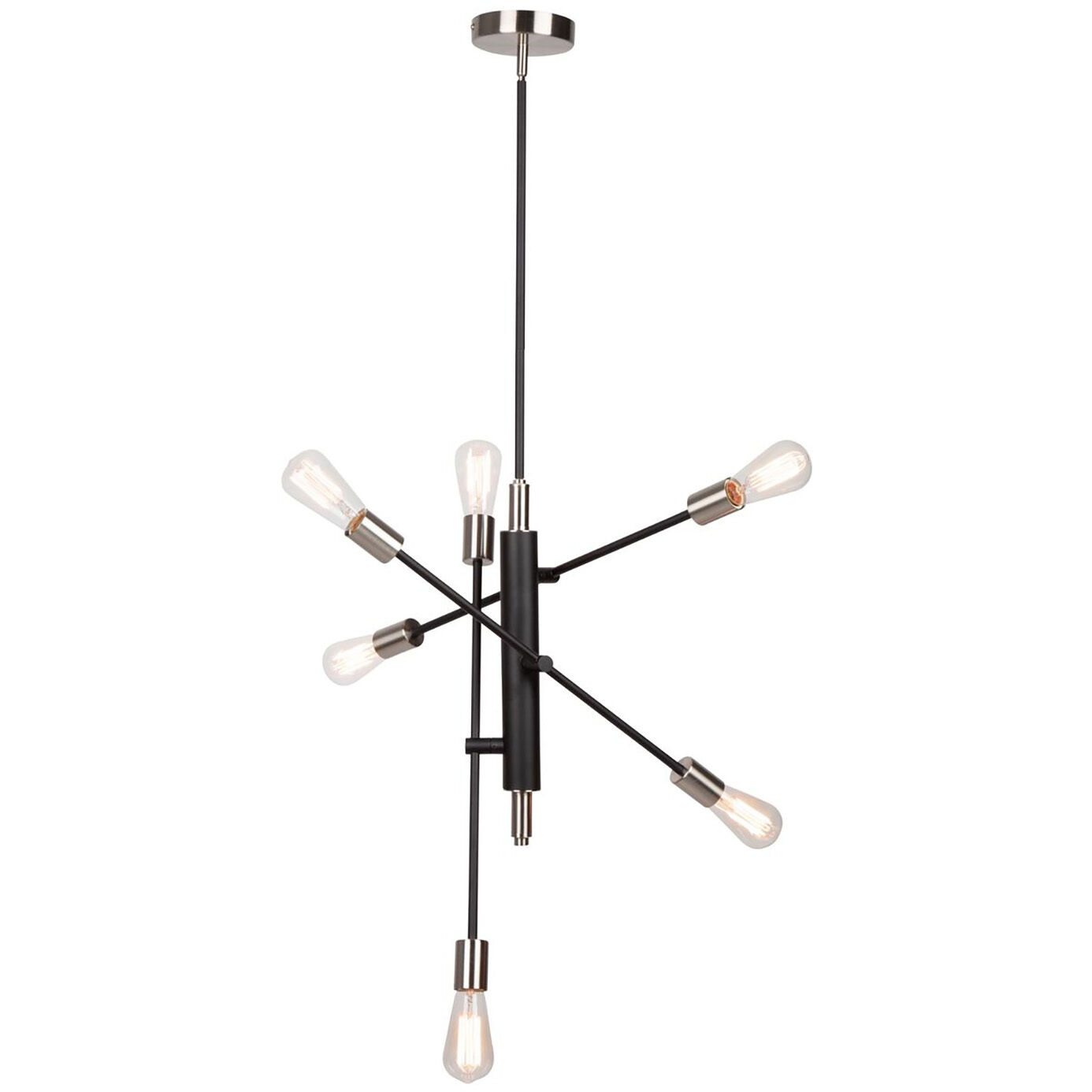 Truro LED 22 inch Black and Brushed Nickel Pendant Ceiling Light