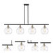 Ballston Athens Water Glass LED 48 inch Black Antique Brass Island Light Ceiling Light