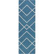 Atrium 156 X 108 inch Blue and Neutral Area Rug, Cotton