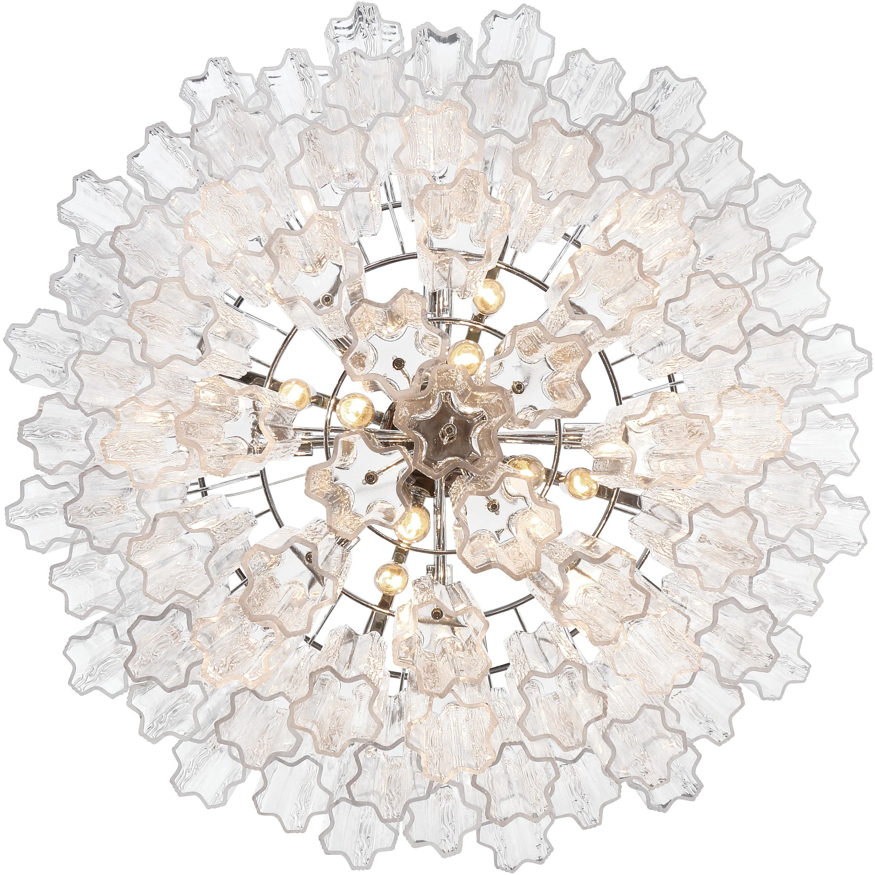 Addis 16 Light 32 inch Polished Chrome Chandelier Ceiling Light in Tronchi Glass Clear