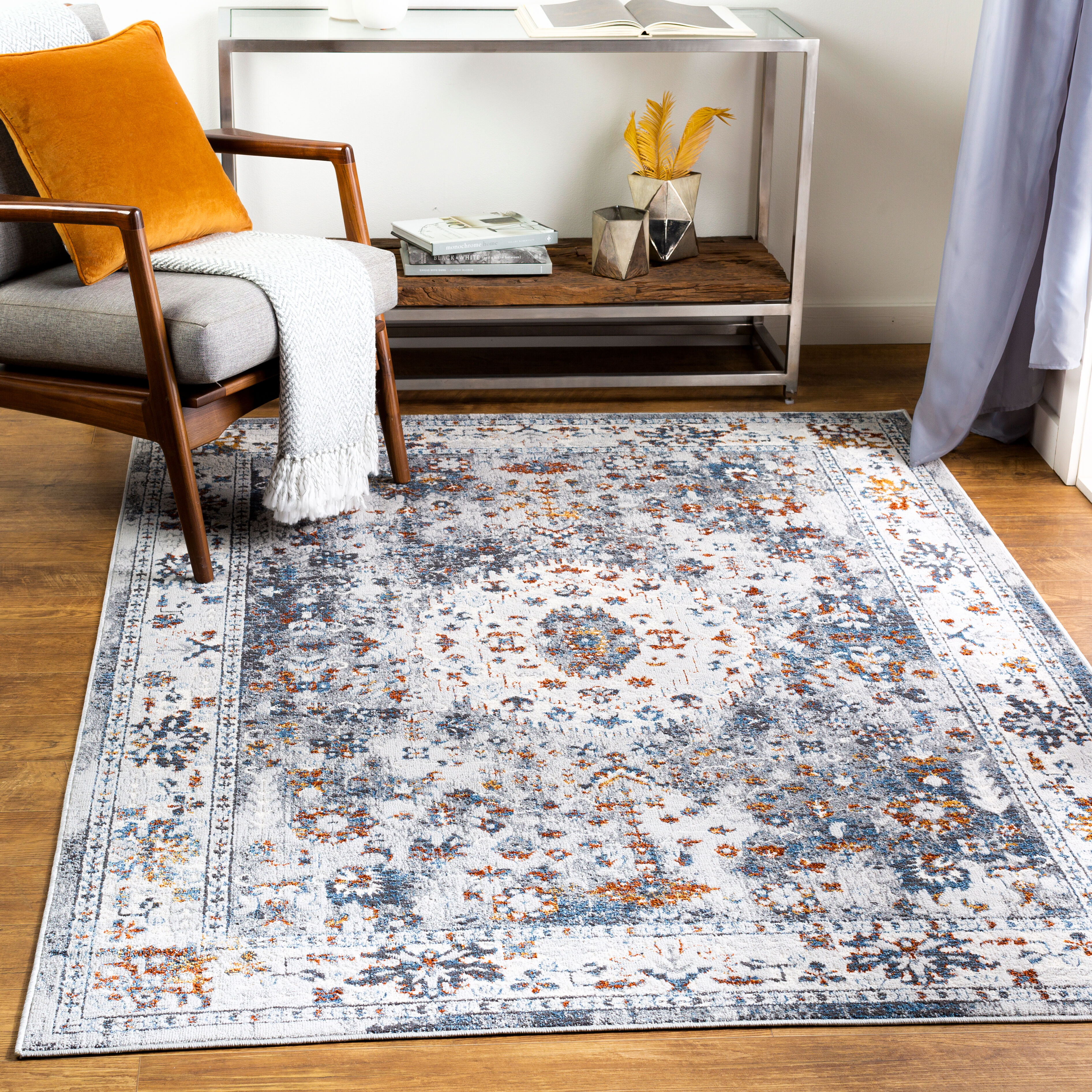 Surya LSR2328 679 Lustro 108 X 79 inch Blue Rug in 7 x 9 Rectangle