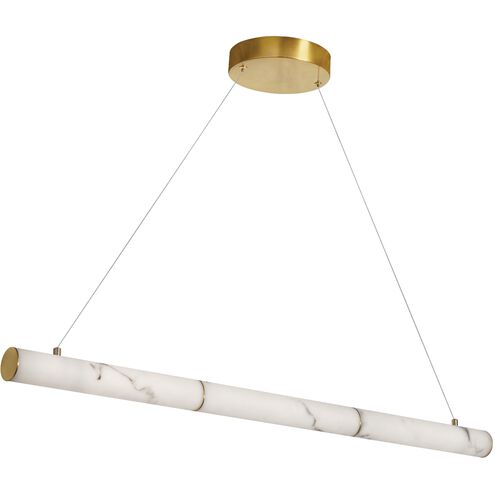 Reuben LED 40 inch Aged Brass Horizontal Pendant Ceiling Light