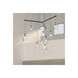 Liquid LED 37 inch Satin Black Pendant Ceiling Light in Poured White Glass