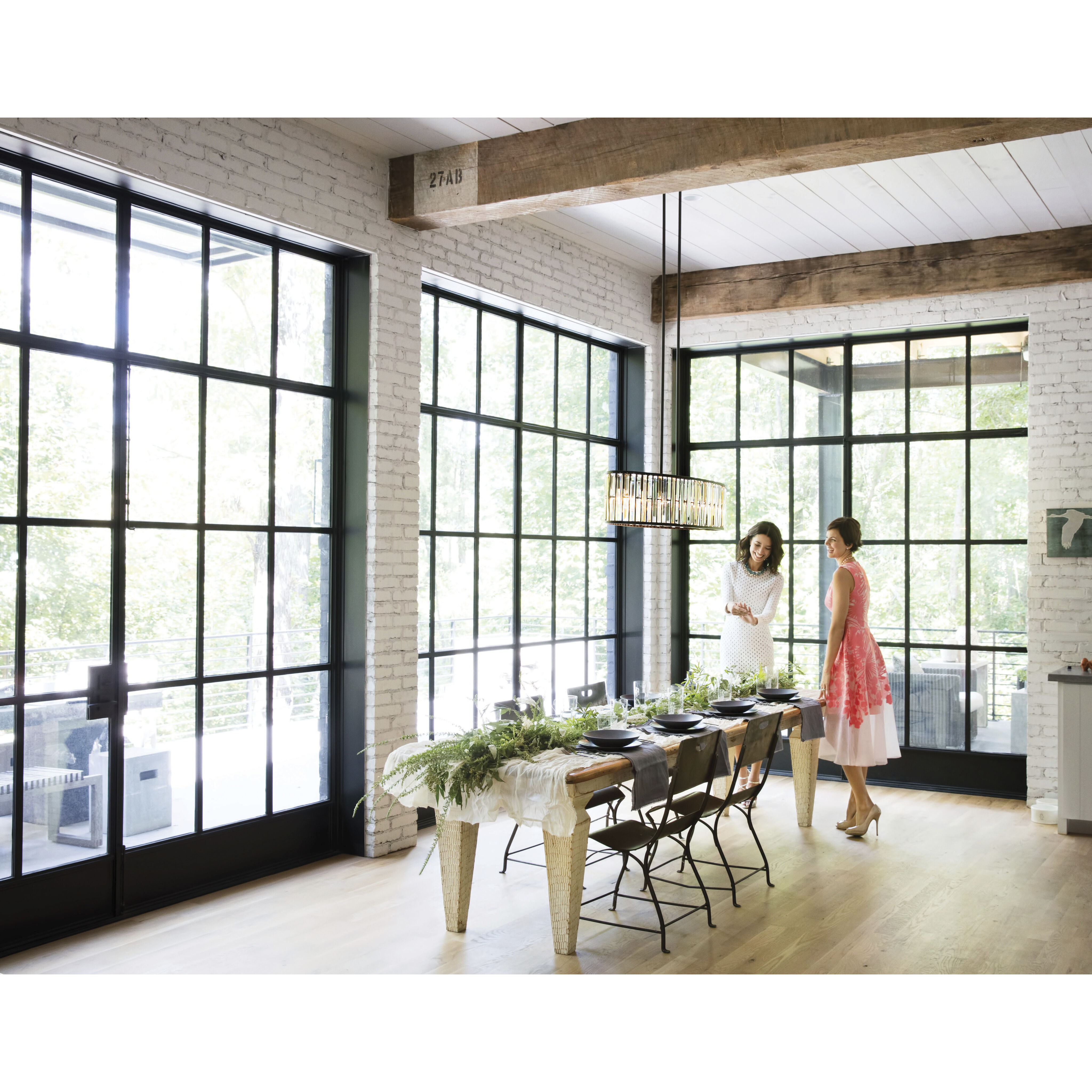 Gemma LED 45 inch Vintage Bronze Foyer Light Ceiling Light, Linear & Oval