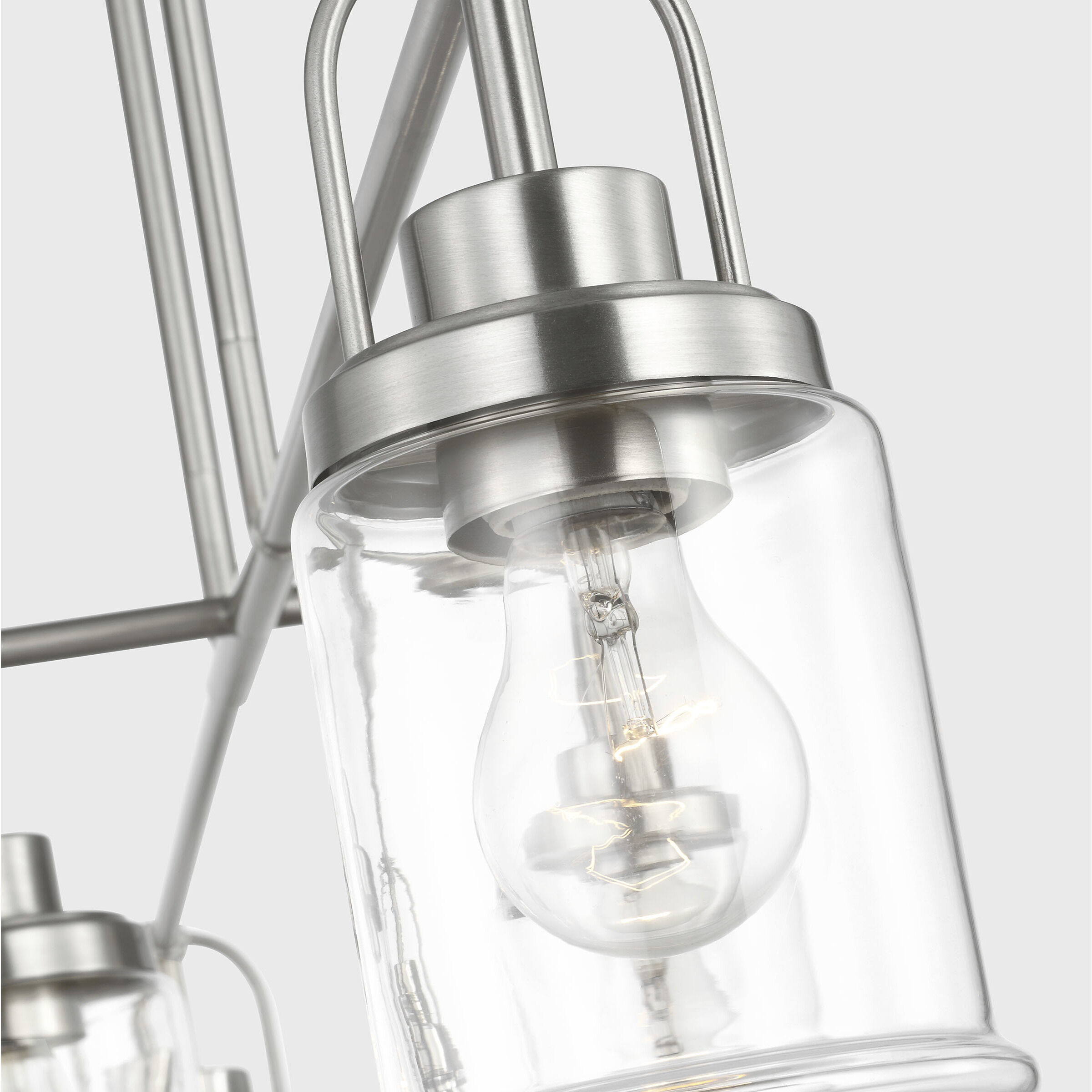 Anders 4 Light 48 inch Brushed Nickel Chandelier Ceiling Light