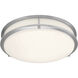 Solero II LED 14 inch Brushed Steel Flush Mount Ceiling Light