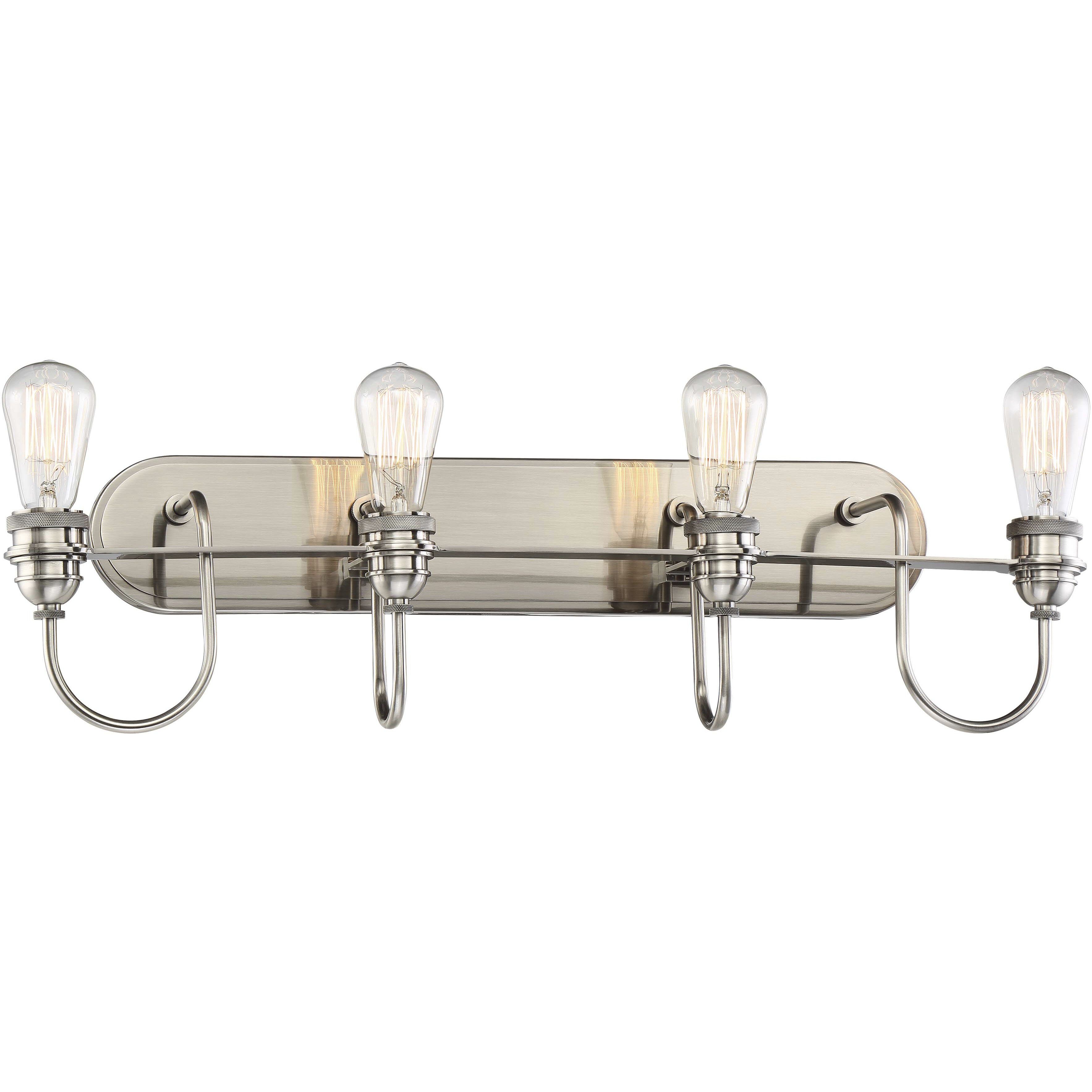 Uptown Edison 4 Light 29.25 inch Plated Pewter Bath Light Wall Light